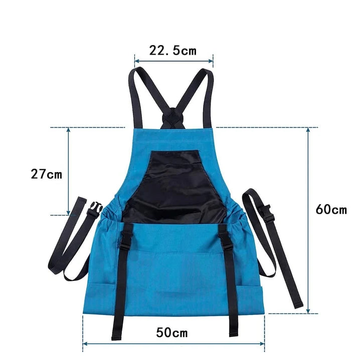 Gardening Apron Waterproof Oxford Chest & Kangaroo Pockets