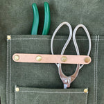 Gardening Apron Waxed Cotton Canvas Multiple Pockets & Adjustable Cross Straps