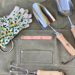 Gardening Apron Waxed Cotton Canvas Multiple Pockets & Adjustable Cross Straps