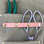 Gardening Apron Waxed Cotton Canvas Multiple Pockets & Adjustable Cross Straps