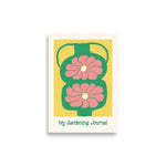 Gardening Art Print Archival Japanese Paper 300 DPI
