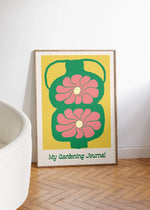 Gardening Art Print Archival Japanese Paper 300 DPI