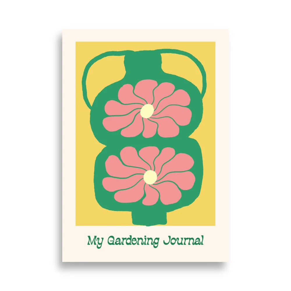 Gardening Art Print Archival Japanese Paper 300 DPI