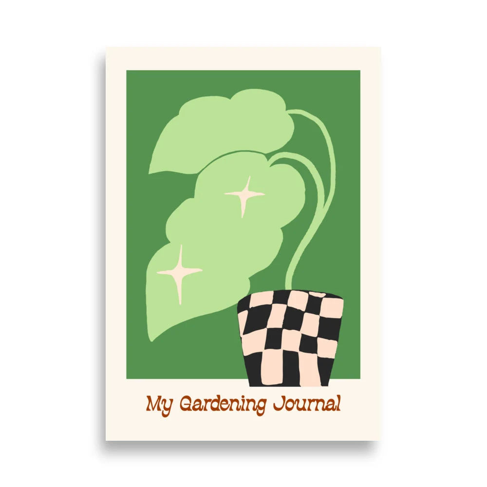 Gardening Art Print Archival Japanese Paper 300 DPI