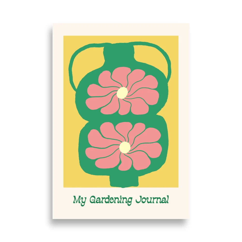 Gardening Art Print Archival Japanese Paper 300 DPI