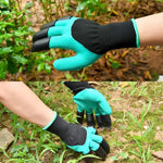 Gardening Gloves Built-In Claws Latex-Coated Thorn-Resistant
