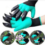 Gardening Gloves Built-In Claws Latex-Coated Thorn-Resistant