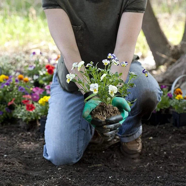 Gardening Gloves Built-In Claws Waterproof Puncture-Resistant