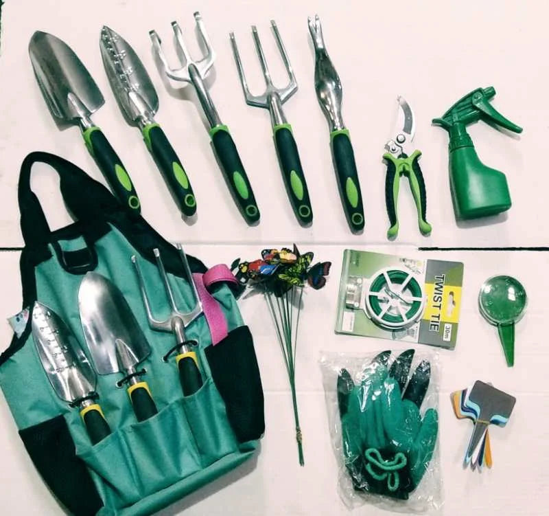 Gardening Tool Set Complete With Carry Bag & Ergonomic Handles
