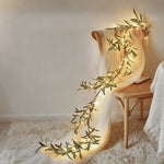 Garland Lights Artificial Foliage Solar & Battery Powered