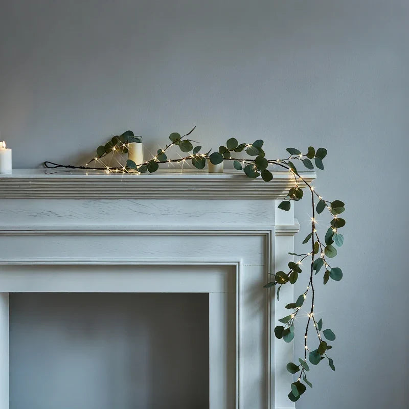 Garland Lights Artificial Foliage Solar & Battery Powered