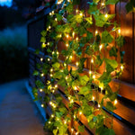 Garland Lights Artificial Foliage Solar & Battery Powered