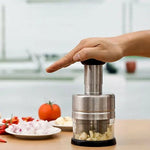 Garlic Chopper Stainless Steel Blade Easy-Clean Design