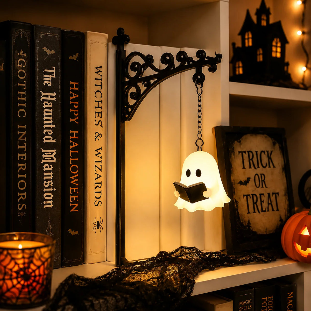 Ghost Lamp Warm White Cordless Battery-Powered