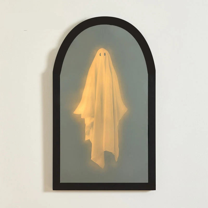 Ghost Mirror Decor Holographic Effect Warm LED Glow