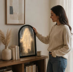 Ghost Mirror Decor Holographic Effect Warm LED Glow