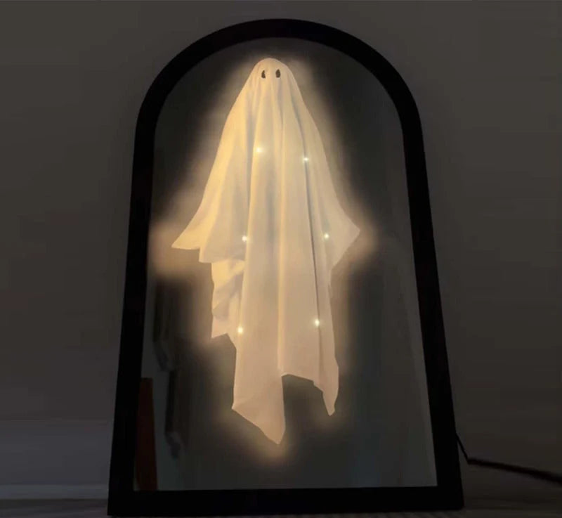 Ghost Mirror Decor Holographic Effect Warm LED Glow