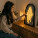 Ghost Mirror Decor Holographic Effect Warm LED Glow