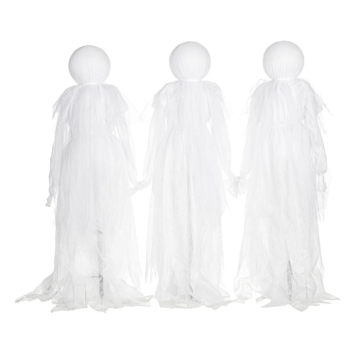 Ghost Yard Stakes Glowing Flickering Set of 3