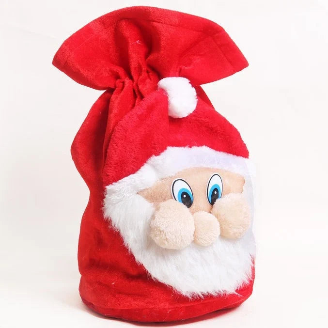 Gift Bag Santa Claus Reusable Drawstring Closure