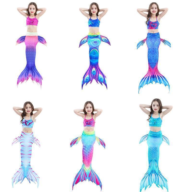 Girls’ Mermaid Swim Set 3-Piece Soft Breathable Fabric