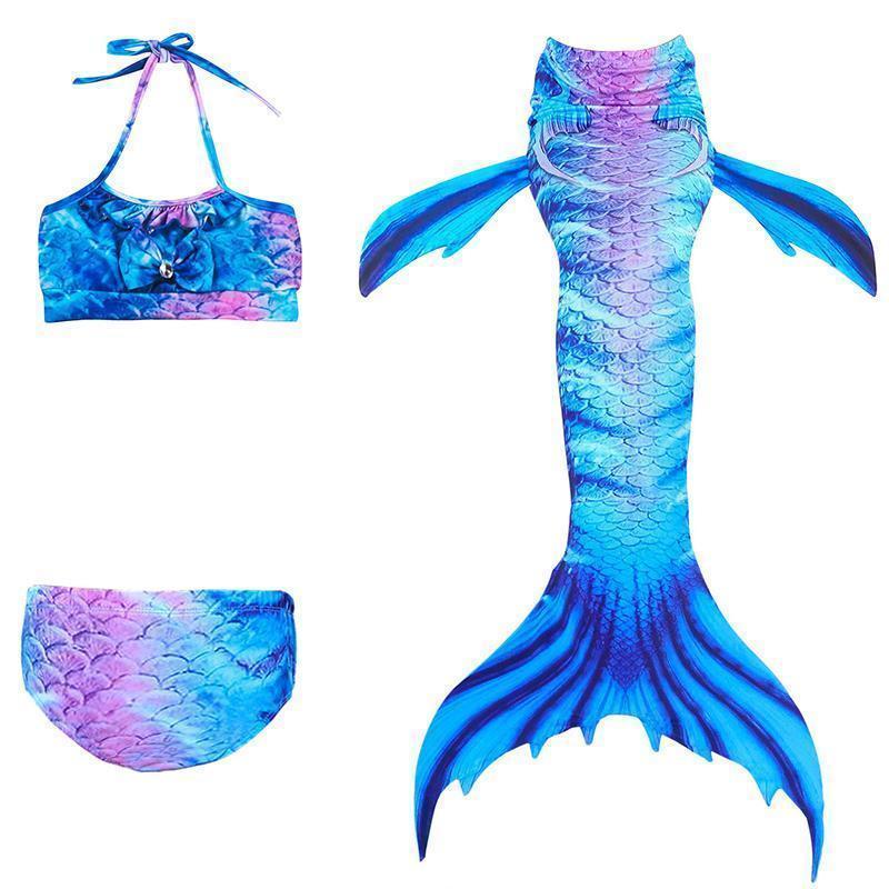 Girls’ Mermaid Swim Set 3-Piece Soft Breathable Fabric