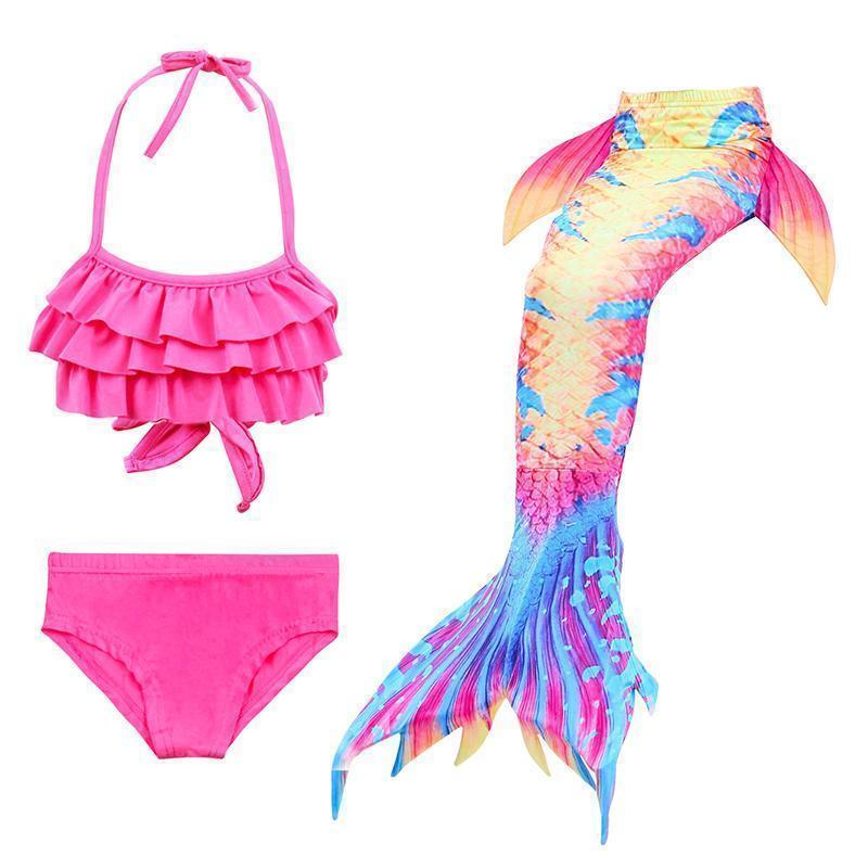 Girls’ Mermaid Swim Set 3-Piece Soft Breathable Fabric