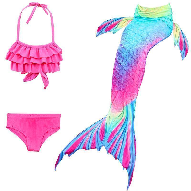 Girls’ Mermaid Swim Set 3-Piece Soft Breathable Fabric