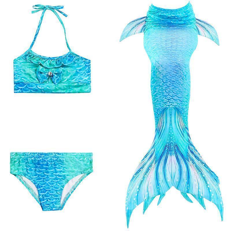 Girls’ Mermaid Swim Set 3-Piece Soft Breathable Fabric