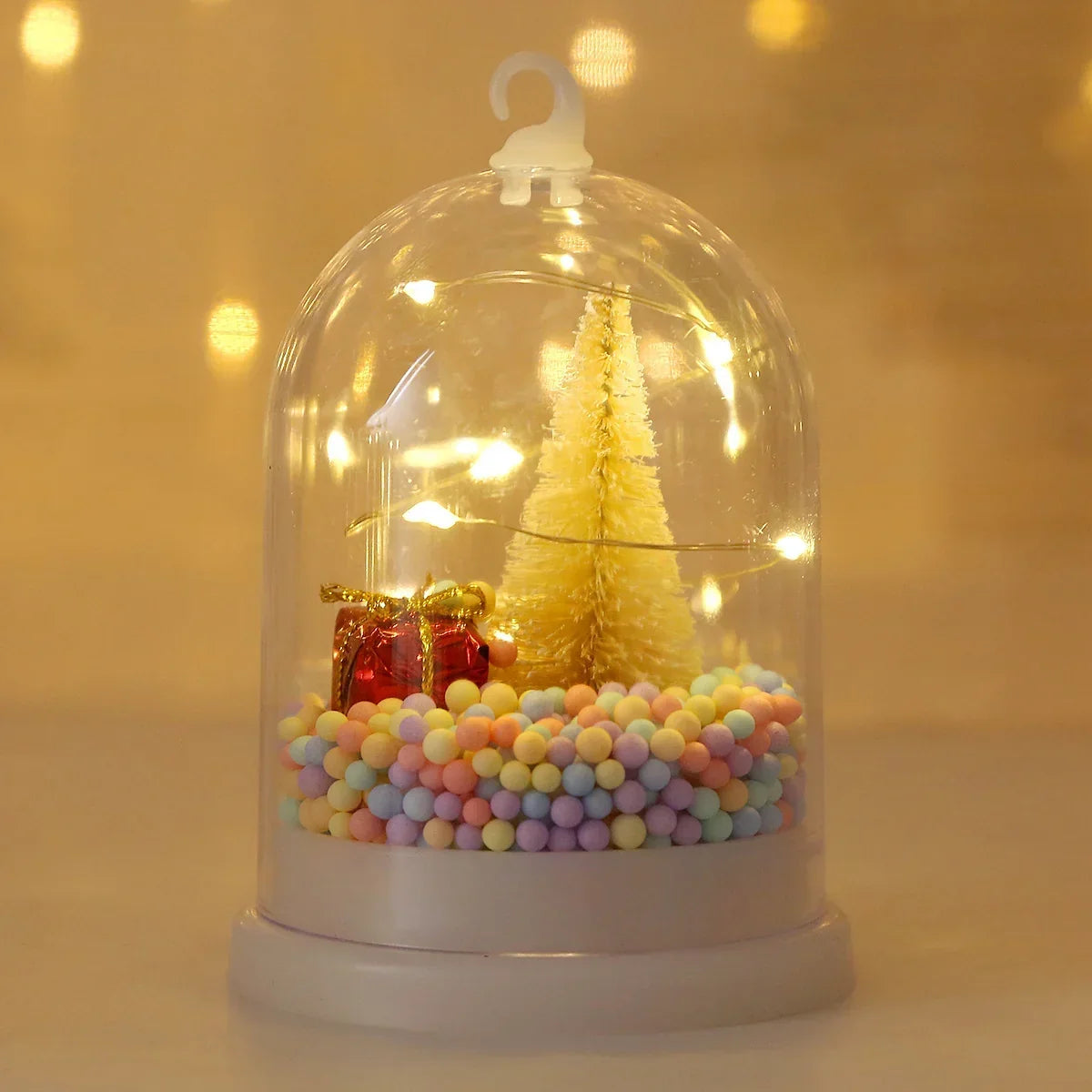 Glass Christmas Globe Warm LED Mini Tree