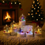Glass Christmas Globe Warm LED Mini Tree