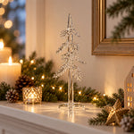 Glass Christmas Tree Clear Layered Branch 8.7 Inch Decor