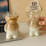 Glass Coffee Mug 3D Bear Design Microwave-Safe 10.8 Oz
