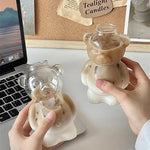 Glass Coffee Mug 3D Bear Design Microwave-Safe 10.8 Oz