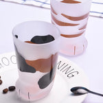 Glass Cup Kitten Paw Design 10.1 Fl Oz