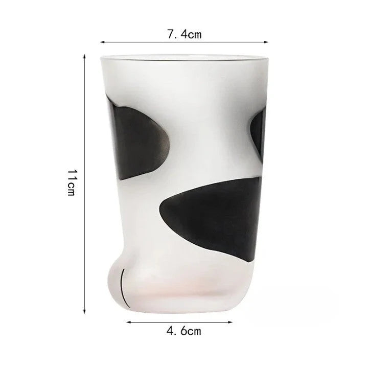 Glass Cup Kitten Paw Design 10.1 Fl Oz