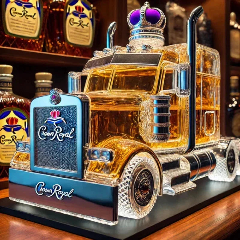 Glass Decanter Truck-Shaped Decorative Easy-Clean