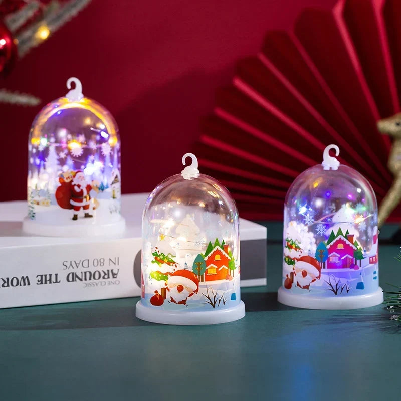 Glass Dome Handcrafted Winter Scene Energy-Efficient LED
