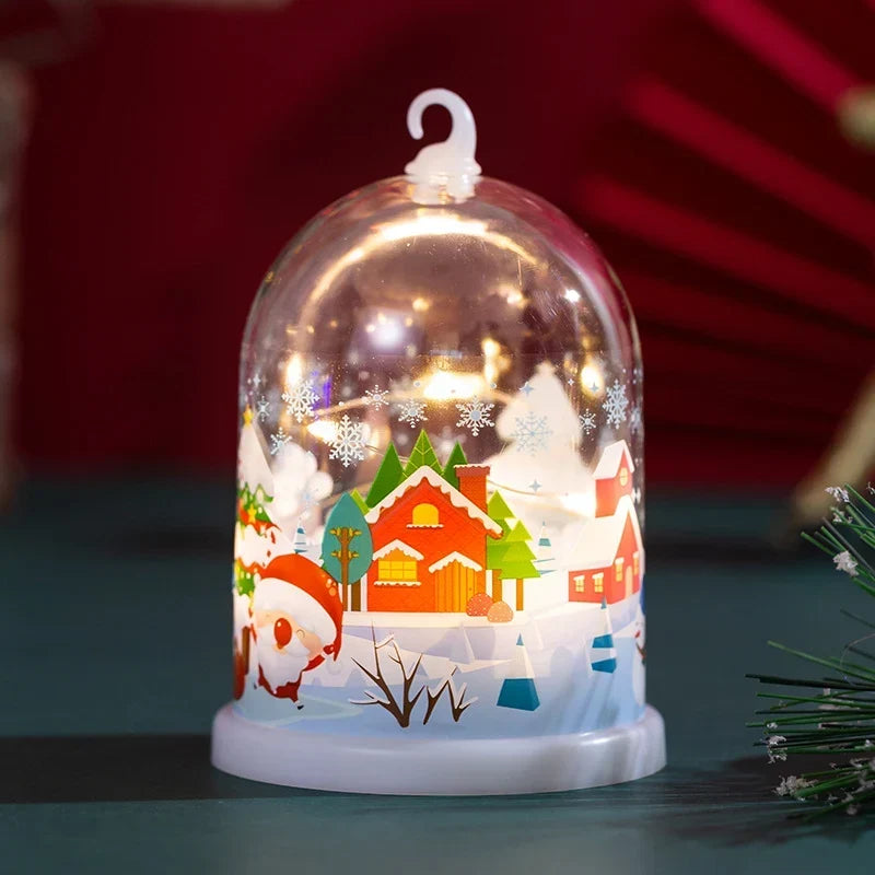 Glass Dome Handcrafted Winter Scene Energy-Efficient LED