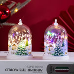 Glass Dome Handcrafted Winter Scene Energy-Efficient LED