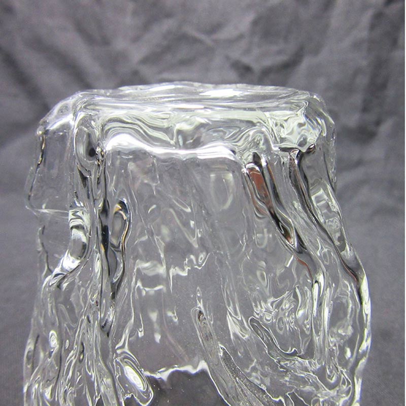 Glass Mug Hammered Texture 10.8 Fl Oz