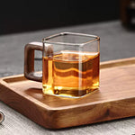 Glass Mug Heat-Resistant Borosilicate Square Design 3 Oz