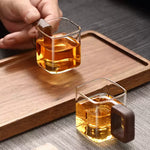 Glass Mug Heat-Resistant Borosilicate Square Design 3 Oz
