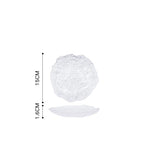 Glass Serving Plate Ice-Like Irregular Shape