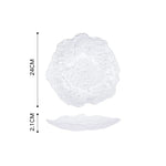 Glass Serving Plate Ice-Like Irregular Shape