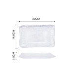 Glass Serving Plate Ice-Like Irregular Shape