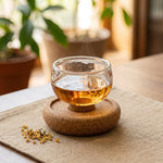 Glass Tea Cup Heat-Resistant 2 Fl Oz Clear Glass