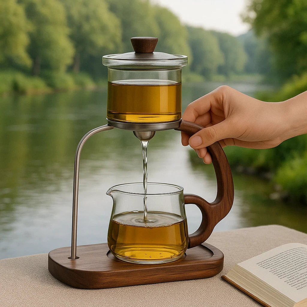 Glass Tea Set One-Key Magnetic Pouring Ultra-Fine Filter