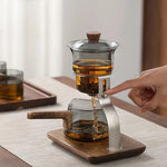 Glass Tea Set One-Key Magnetic Pouring Ultra-Fine Filter