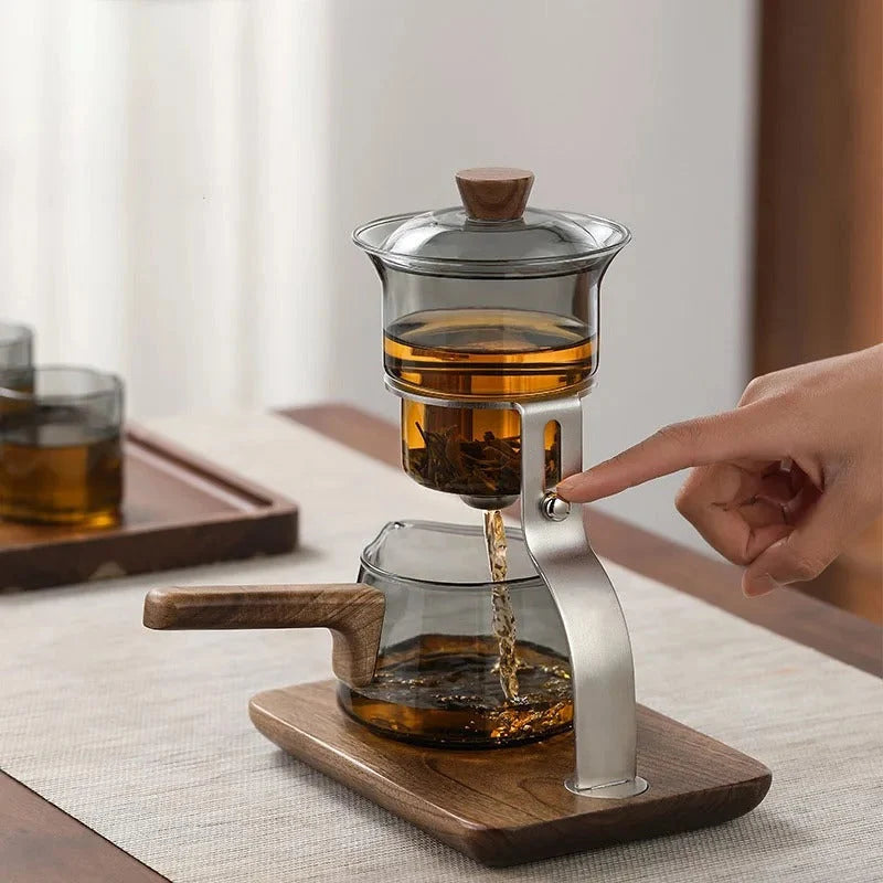 Glass Tea Set One-Key Magnetic Pouring Ultra-Fine Filter